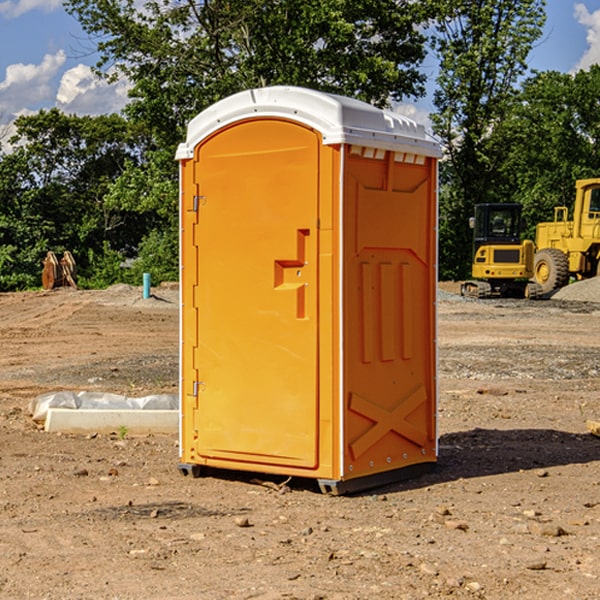 what is the maximum capacity for a single portable restroom in Gustine